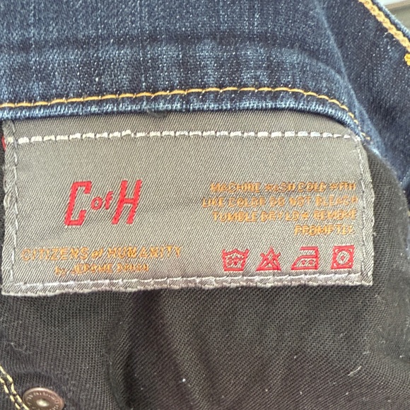 Citizens Of Humanity Ava Dark Blue Low Rise Straight Leg Jeans Size 31 - Picture 10 of 10